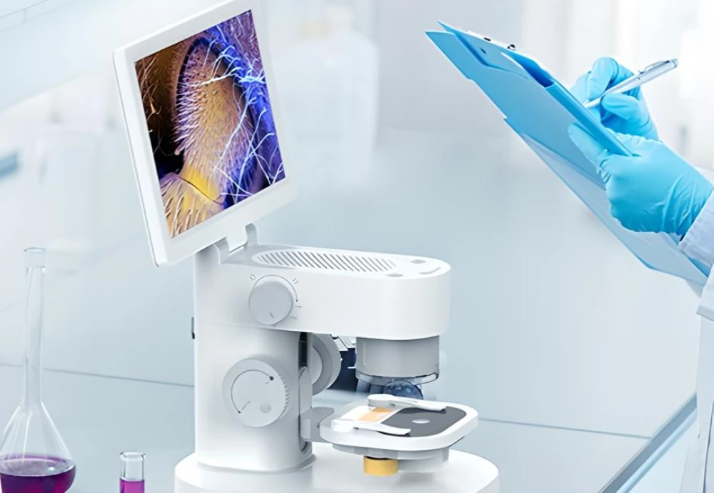 microscope with screen