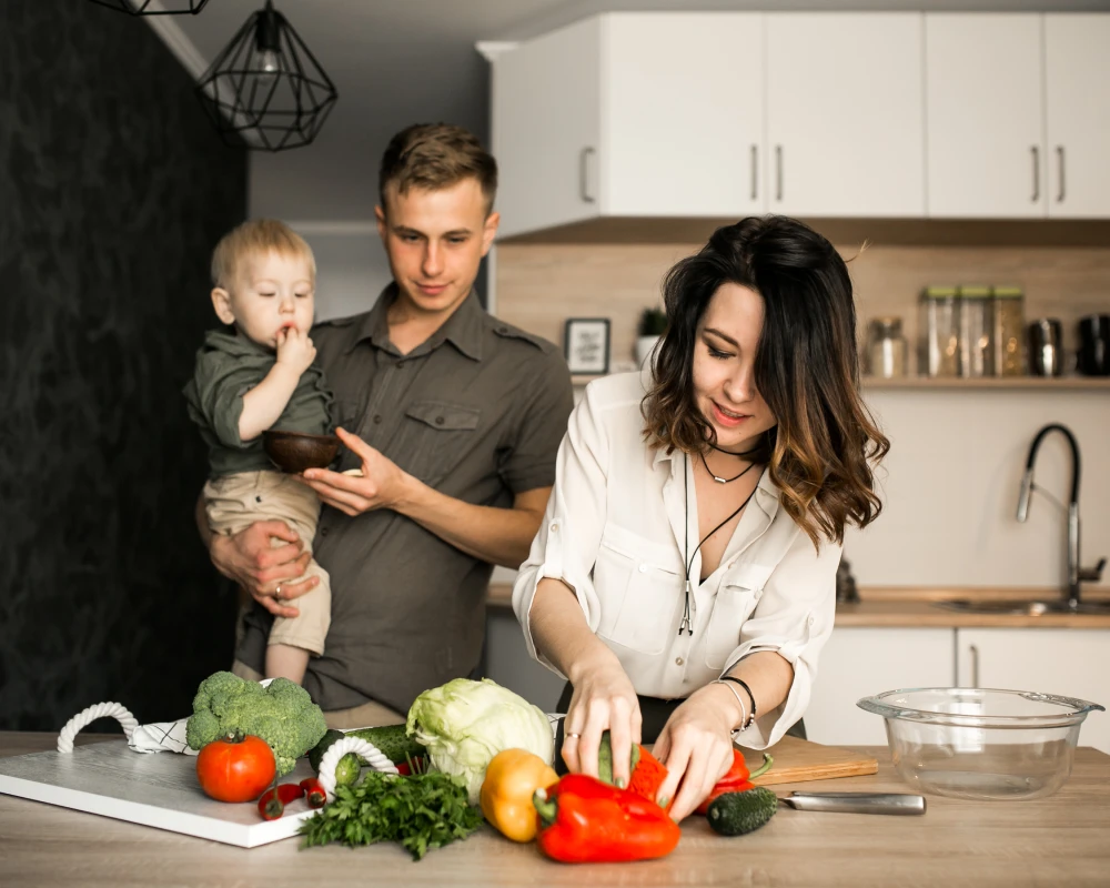 wooden kitchen stand
