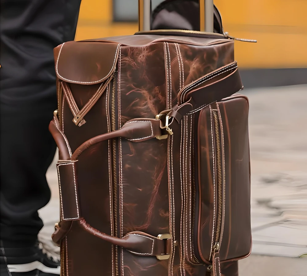 carry on luggage leather